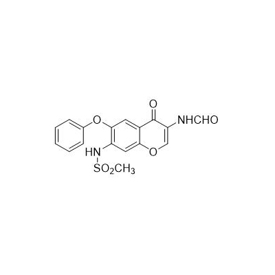 N-(3-formamido-4-oxo-6-fenoxi-4H-kromén-7-il)metánszulfonamid N-[7-(metánszulfonamido)-4-oxo-6-fenoxi-4H-kromén-3-il]formamid